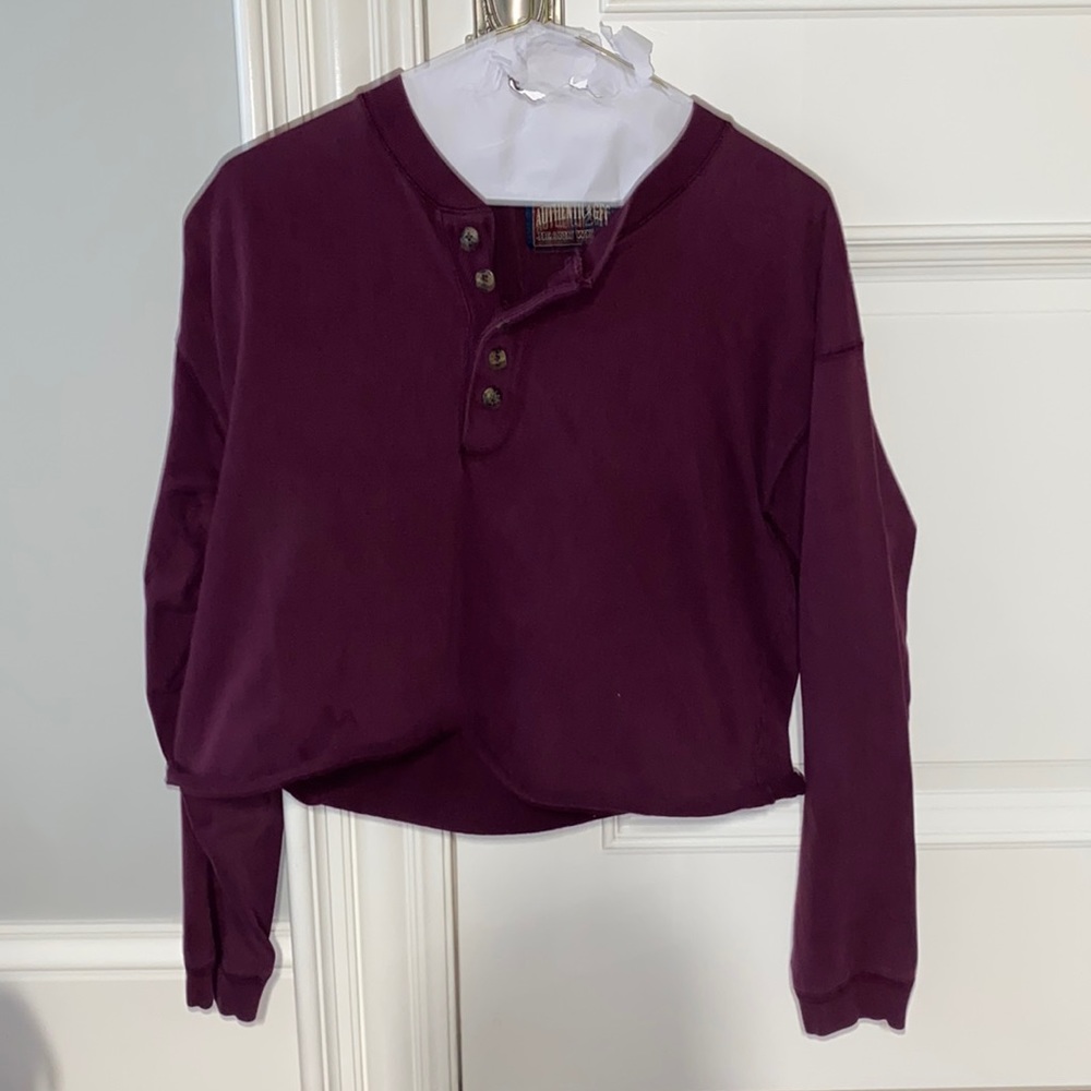 Authentic GFC Button Up Maroon Sweater Size M